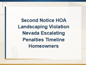 Nevada Hoa Landscaping Violation Penalties and Deadlines