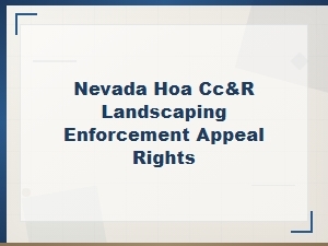 Appealing Hoa Landscaping Enforcement in Nevada