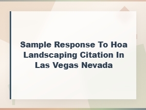 Hoa Landscaping Citation Response Guide for Las Vegas